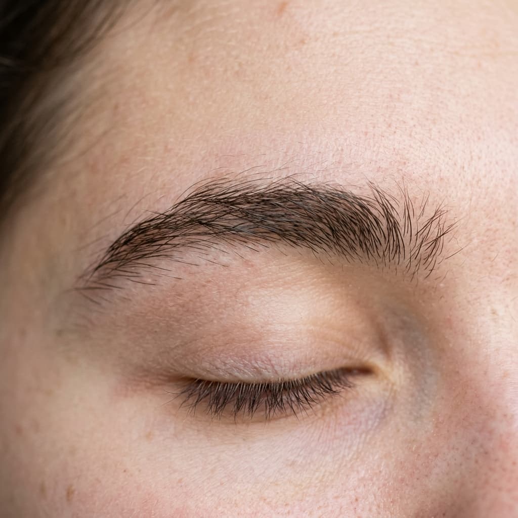 Before microblading treatment